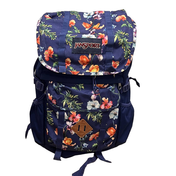 Jansport Bags Jansport Javelina Backpack Navy With Floral Print